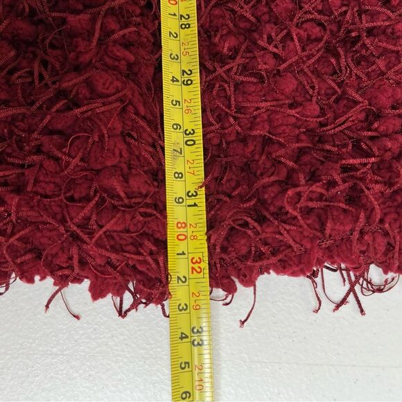 NWT Kut From The Kloth Red Shaggy Eyelash Fringed Sweater Jacket Women Medium - Picture 13 of 14